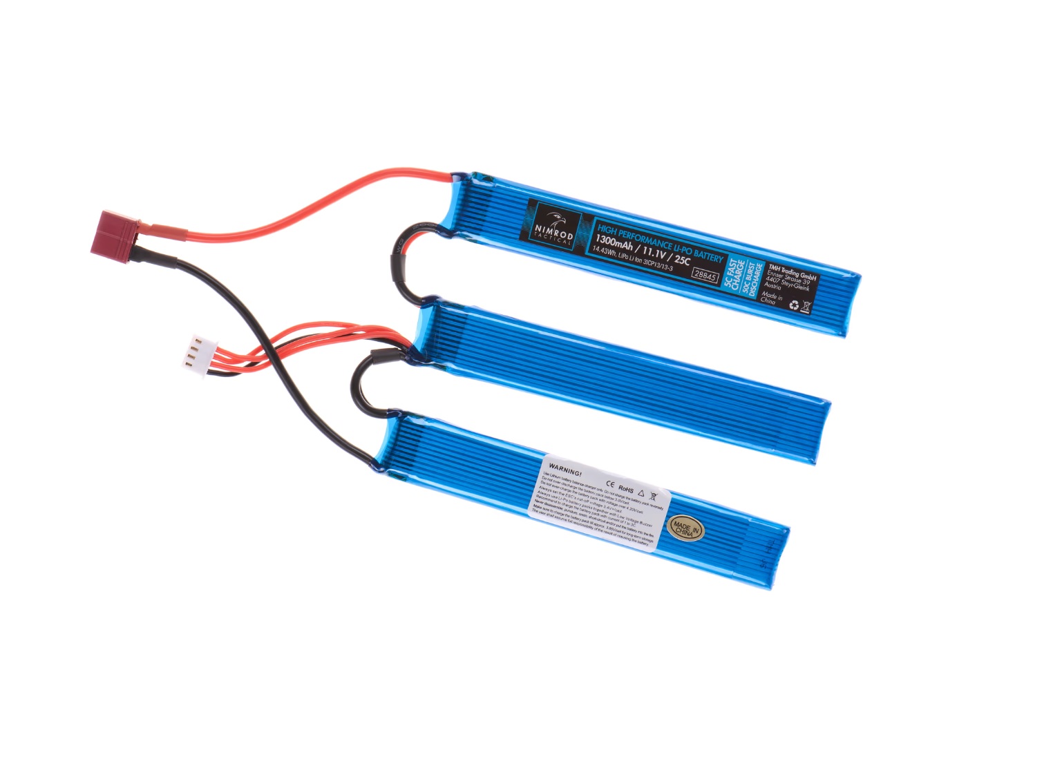 LI-PO - ACUMULATOR 11.1V - 1300 MAH - 25C - T-PLUG